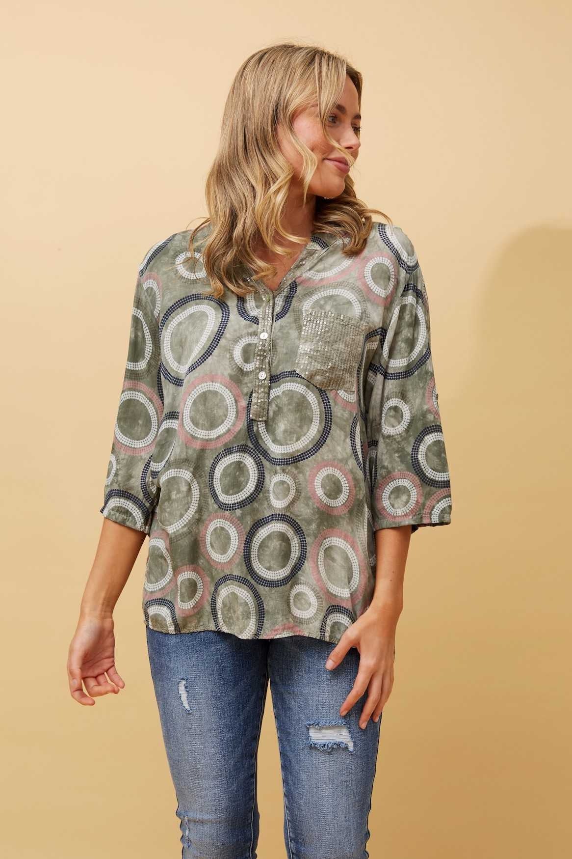 Bottega Moda Circle Sequin Detail Top T515474