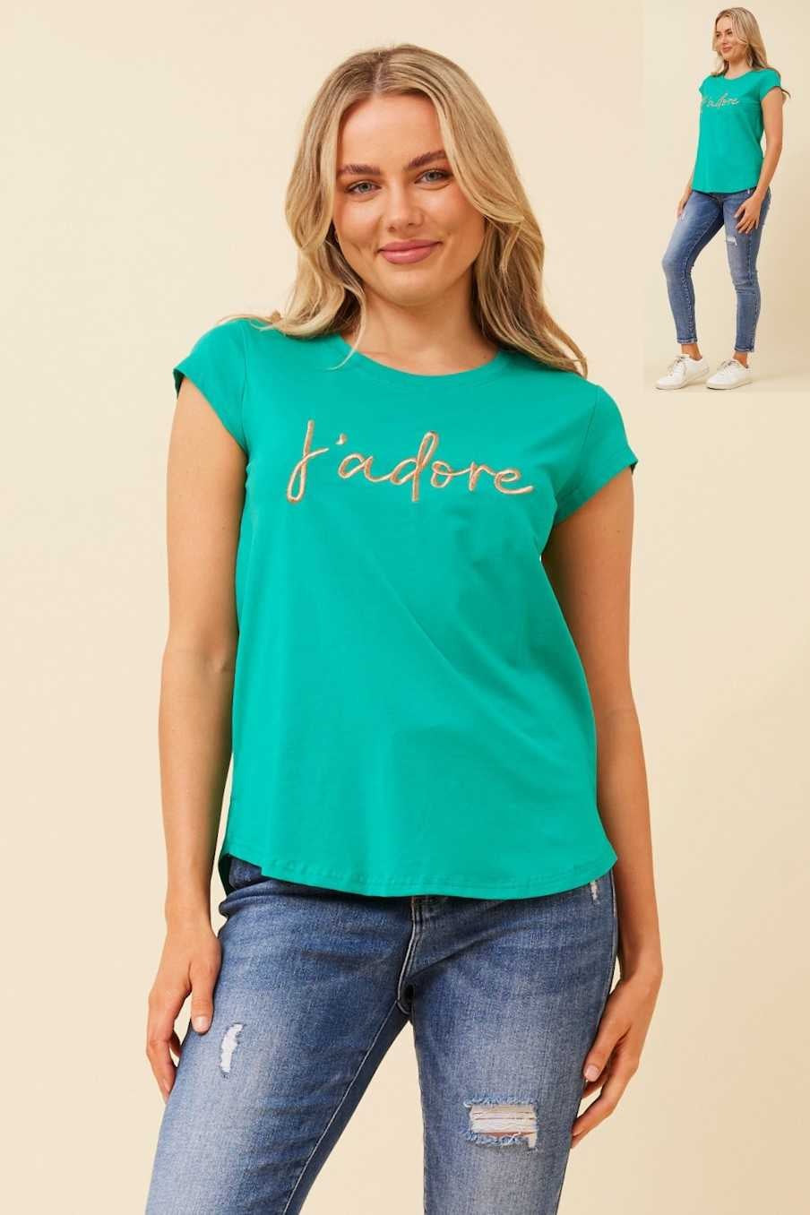 Caroline Morgan J Adore Embroidered Tee T516351