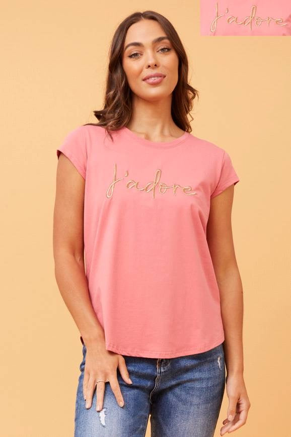 Caroline Morgan J Adore Embroidered Tee T516351