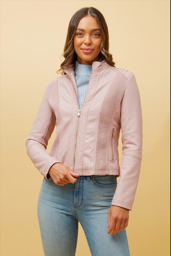 Caroline Morgan Faux Leather Jacket J508609