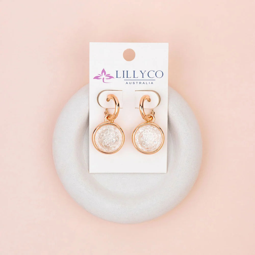 Lilly Co Crystal Disc Earrings L1943E