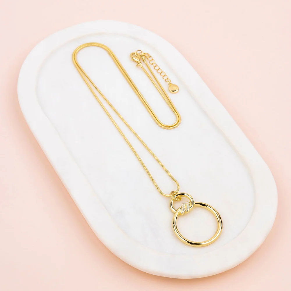 LillyCo Bling & Circle Necklace L2017N
