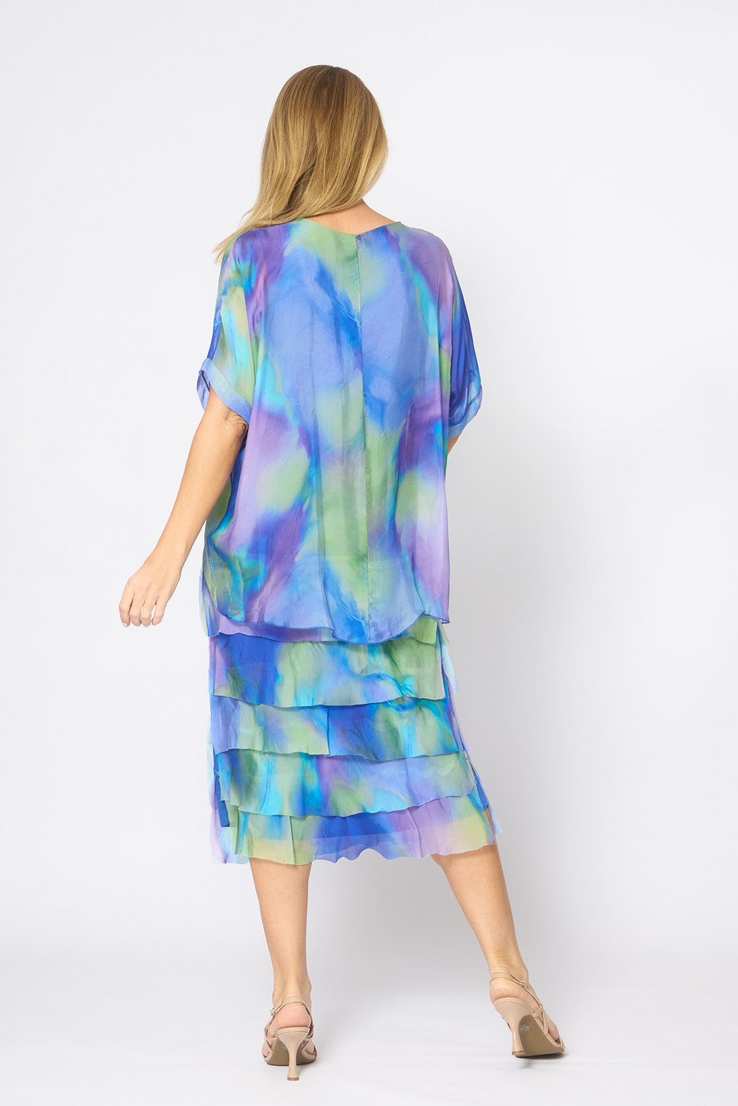 La Strada Frayed Edge Silk Dress LSD21-703