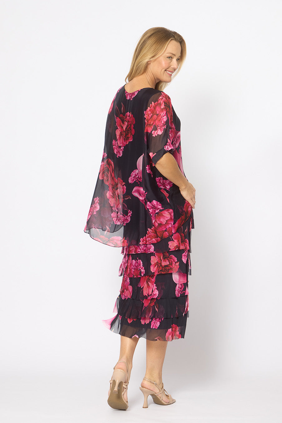 La Strada Frayed Edge Silk Dress LSD21-703