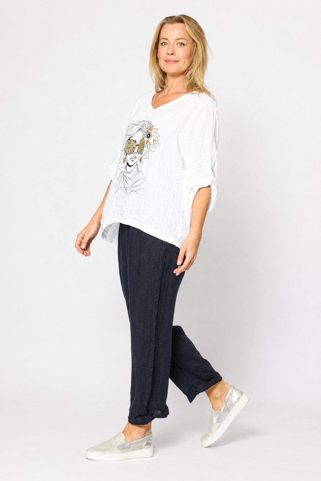 La Strada Linen Top LST26-349