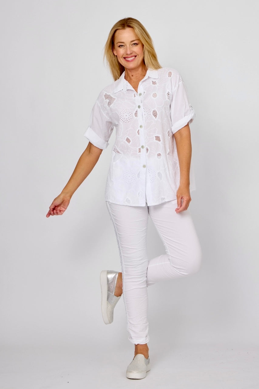 La Strada Embroider Shirt LSS25-509