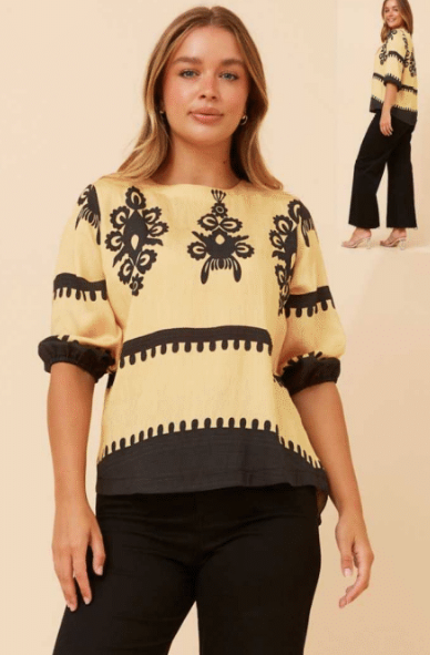 Caroline Morgan Printed Top T523165