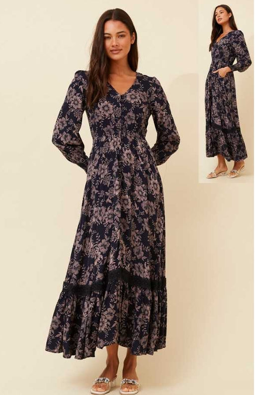 Caroline Morgan Floral Maxi Dress D523369