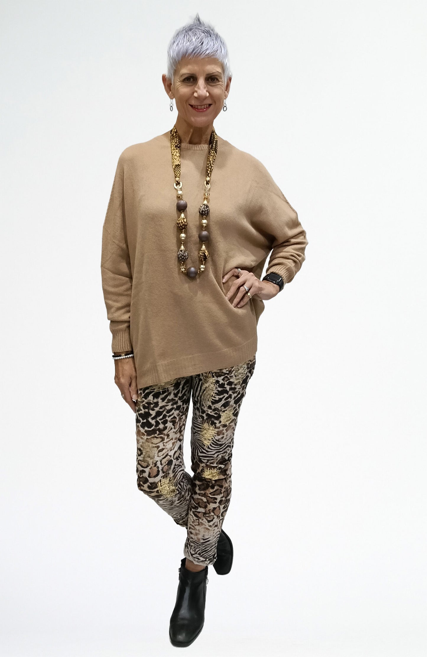 La Strada Animal Print Pant LSP25-460-11A