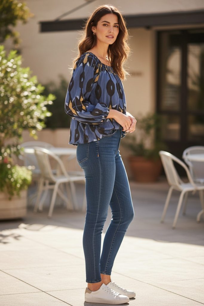 Italian Closet Pandora Peasant Sleeved Top