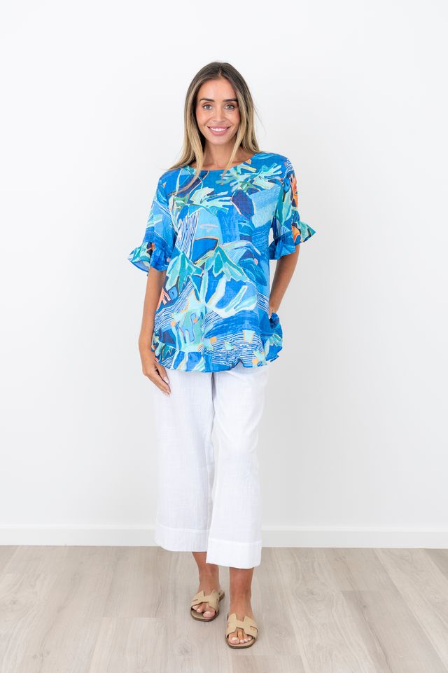 Renoma Frill Sleeve Top 3146