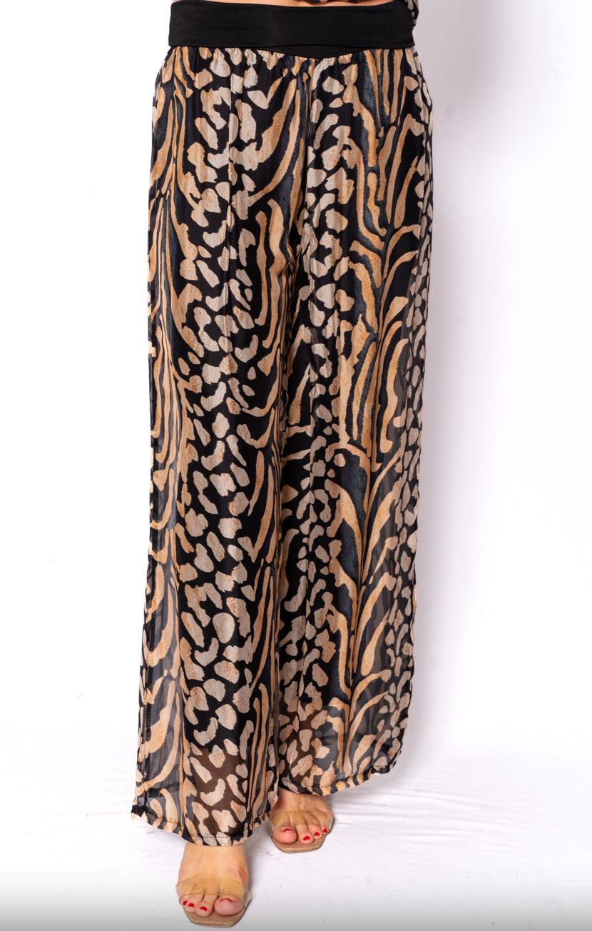 Italian Closet Sultan Animal Print Pants