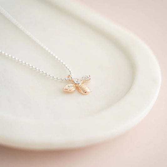 LillyCo Short Bead Bee Necklace L1848