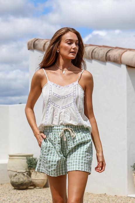 Joop & Gypsy Lace Trim Top 10271