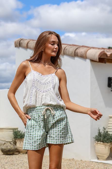 Joop & Gypsy Lace Trim Top 10271