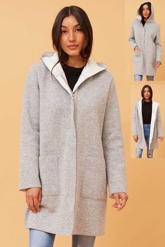 Caroline Morgan Zip Front Coat CO508734