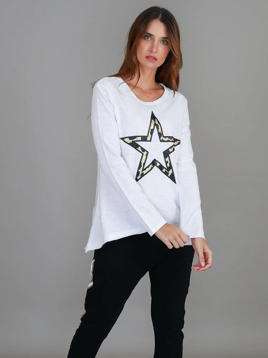 3RD Story Lindi Leopard Star Tee 1599-1601