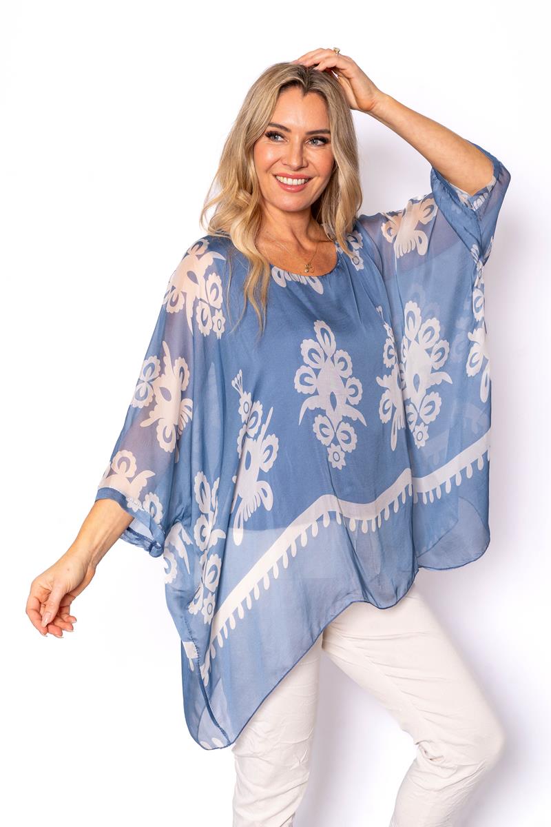 Italian Closet Damascus Silk Top