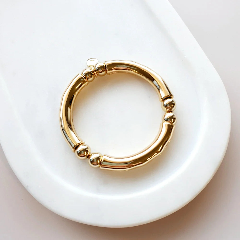 Lilly Co Stretch Bangle with Ball Beads EC110B