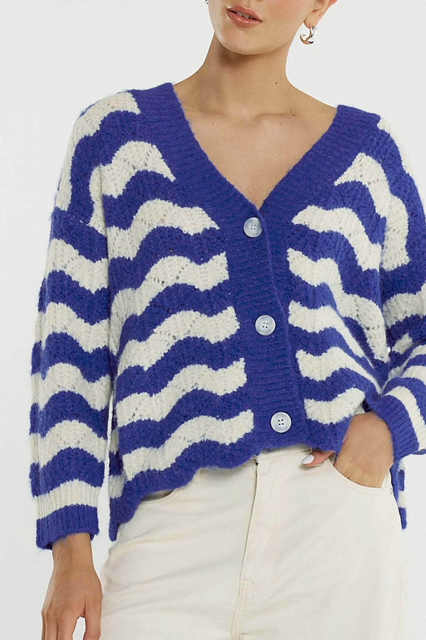 Sass Etta Stripe Cardi 20527