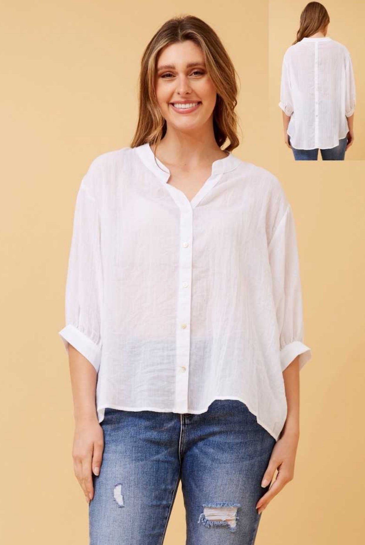 Caroline Morgan Button Back Shirt T511586