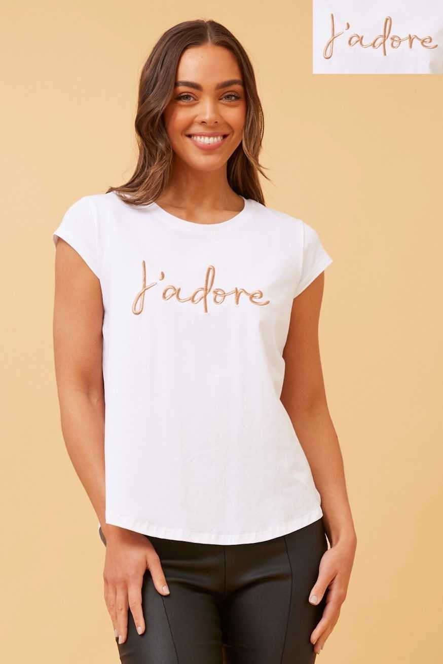 Caroline Morgan J Adore Embroidered Tee T516351