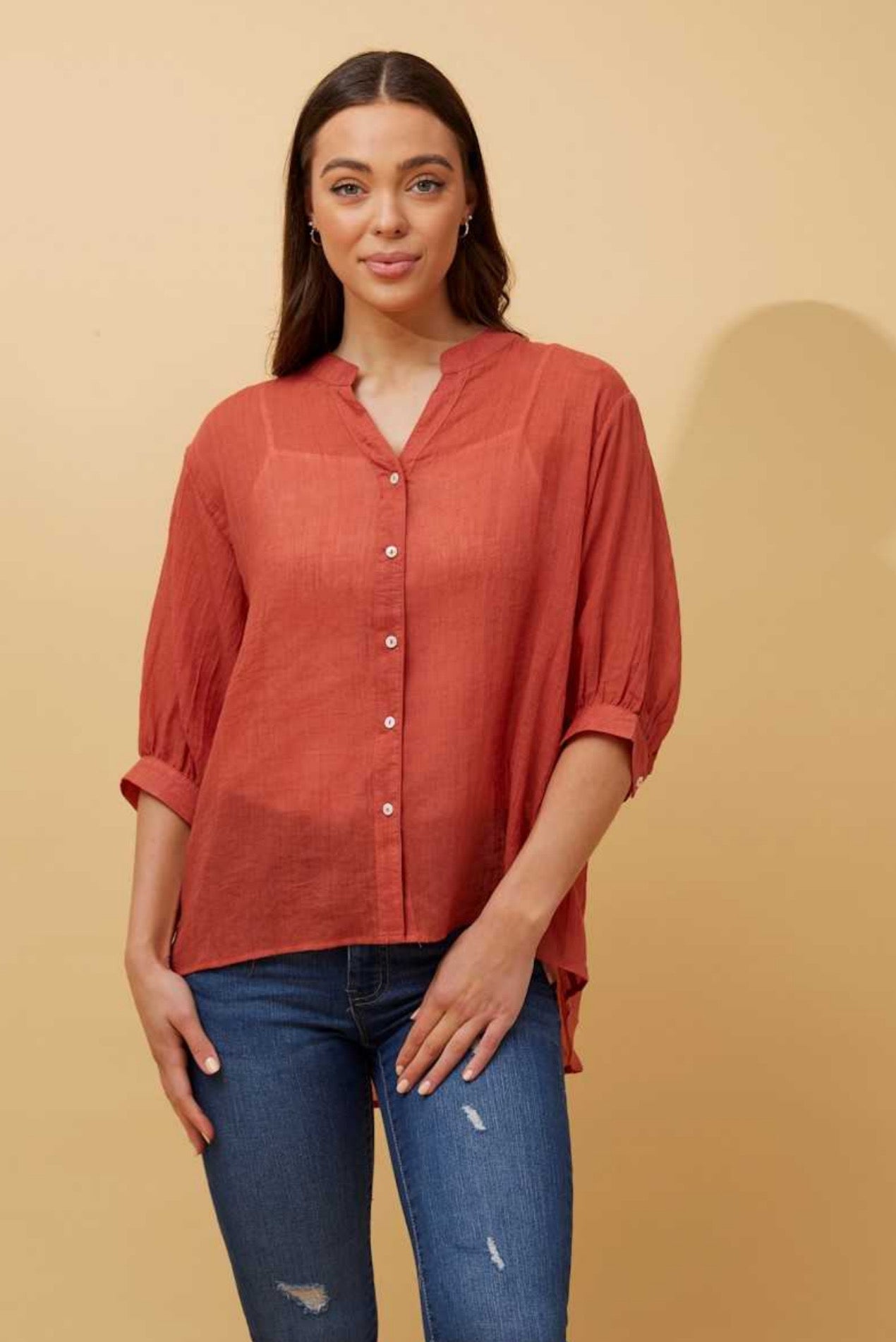 Caroline Morgan Button Back Shirt T511586