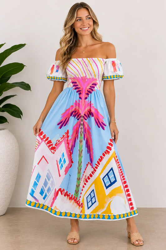 La Sofia Puff Sleeve Dress VLSD530