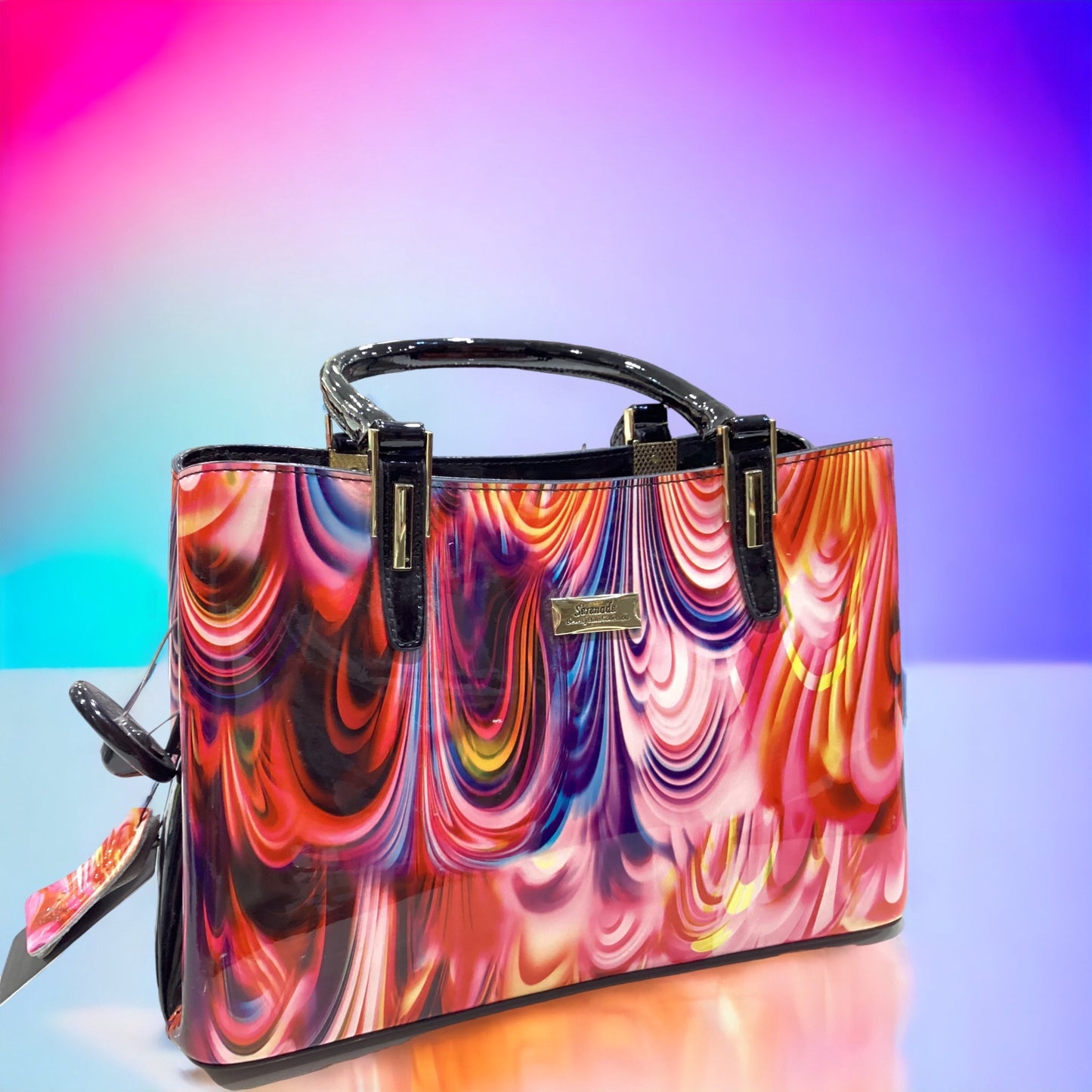 Serenade BHC Rainbow Patent Leather bag 2 Piece Set