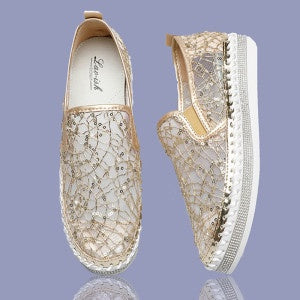 Lavish LVSNKLC Organza Lacy Slip On