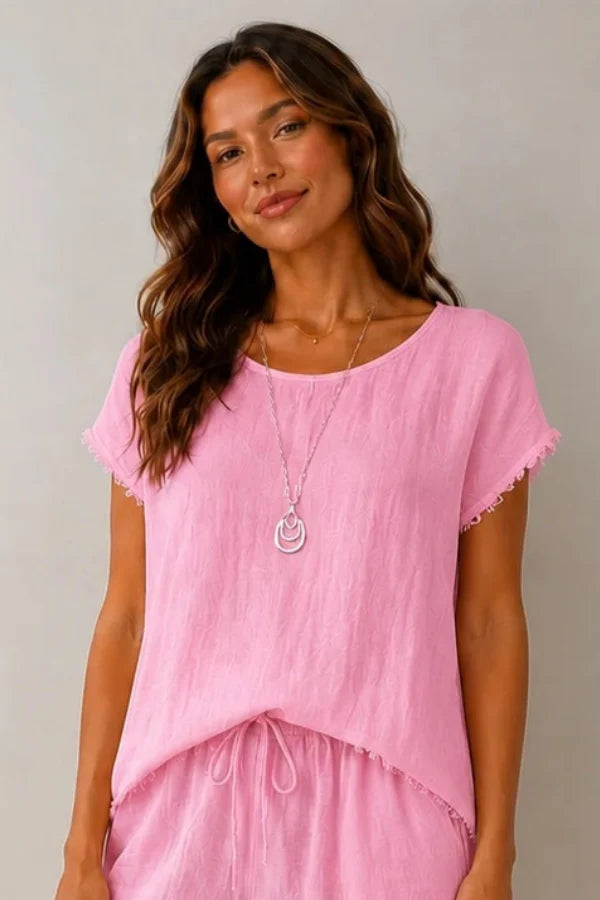 La Sofia Capri Linen Tee VLST350