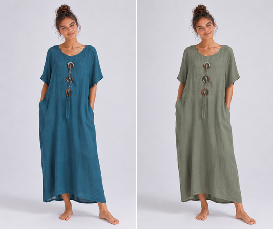 Wednesday Lulu Linen Dress 25072