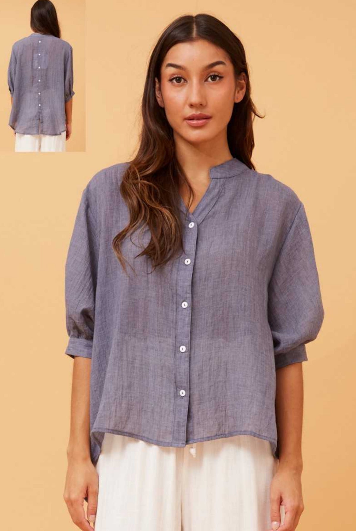 Caroline Morgan Button Back Shirt T511586