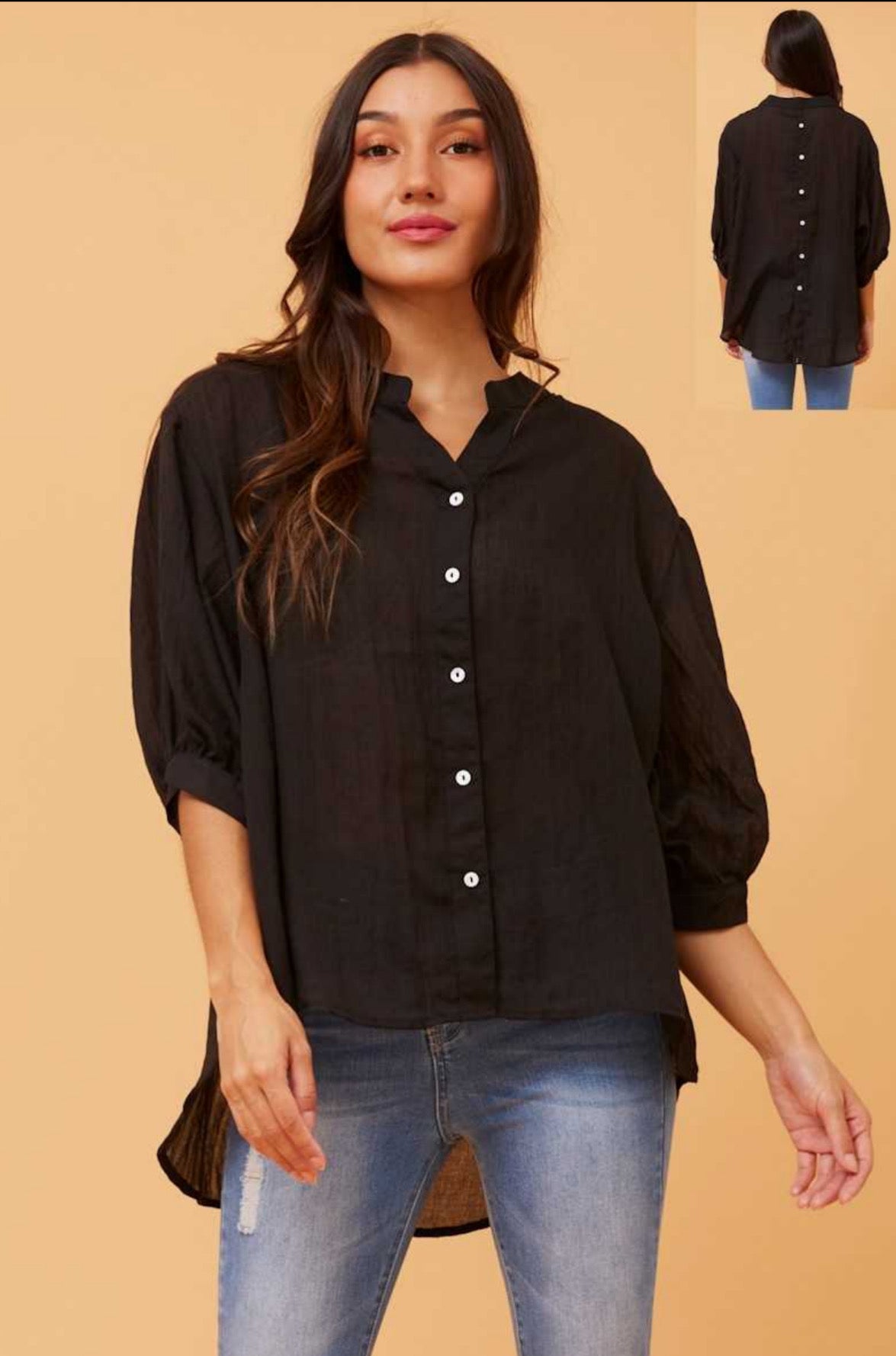 Caroline Morgan Button Back Shirt T511586