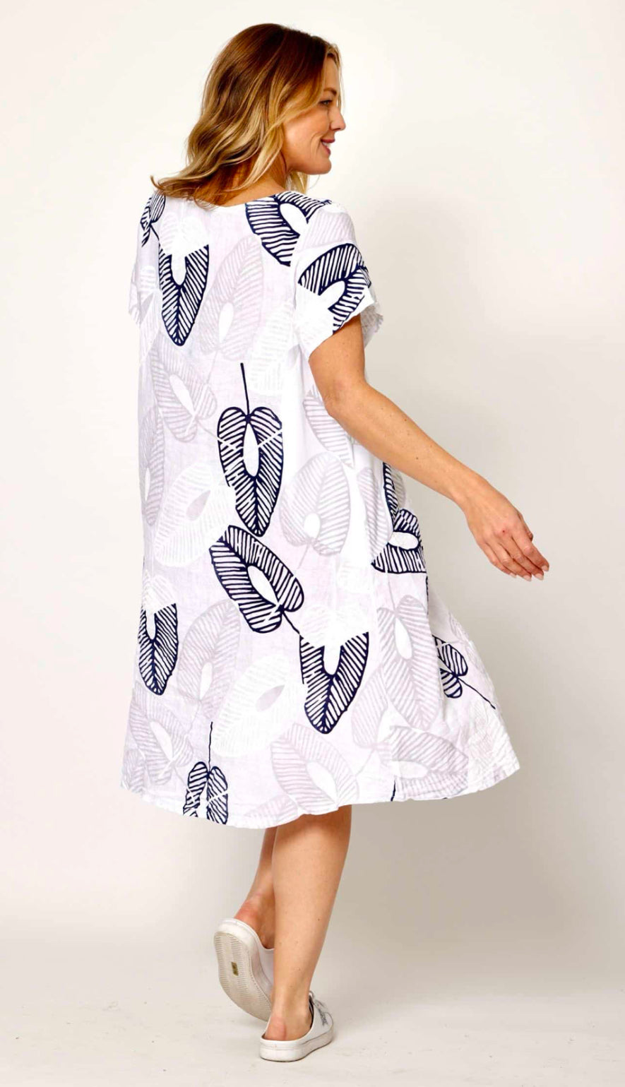 La Strada Linen Leaf Dress LSD24-1197