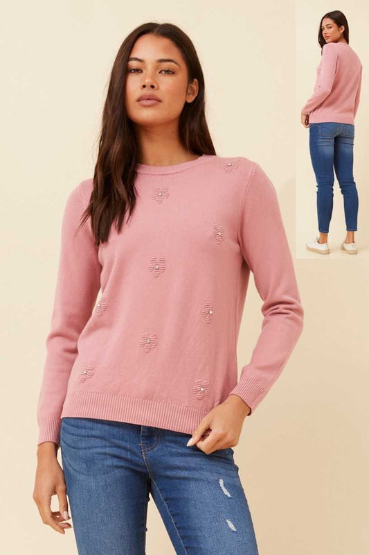 Caroline Morgan Floral Diamanté Knit KP519089