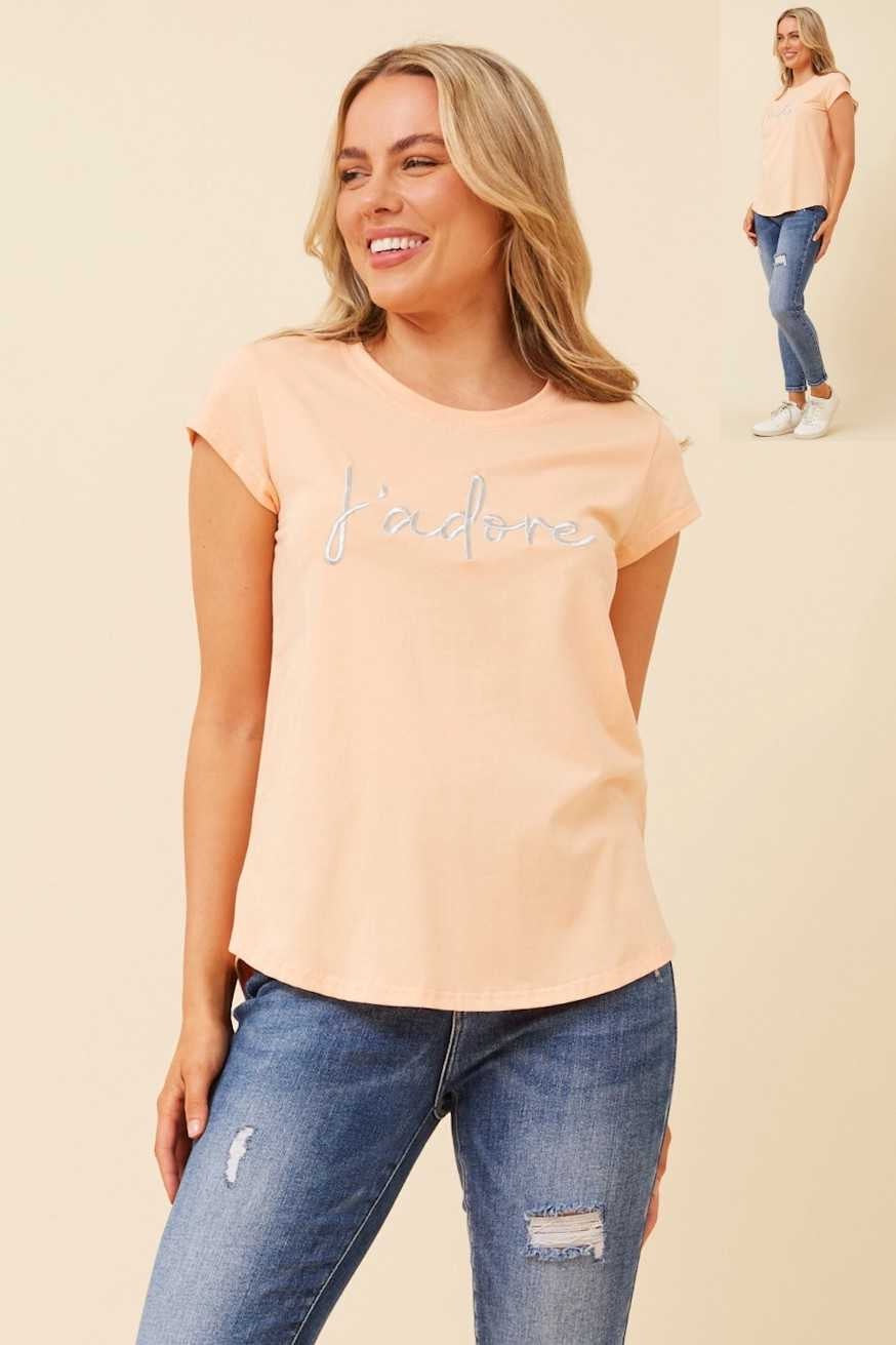 Caroline Morgan J Adore Embroidered Tee T516351