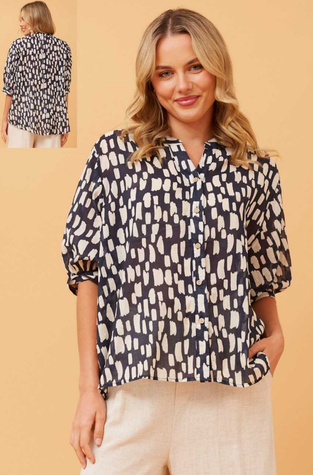 Caroline Morgan Printed Shirt T519003