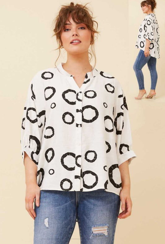 Caroline Morgan Printed Shirt T521001