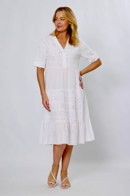 La Strada Broderie Anglaise Dress LSD25-583