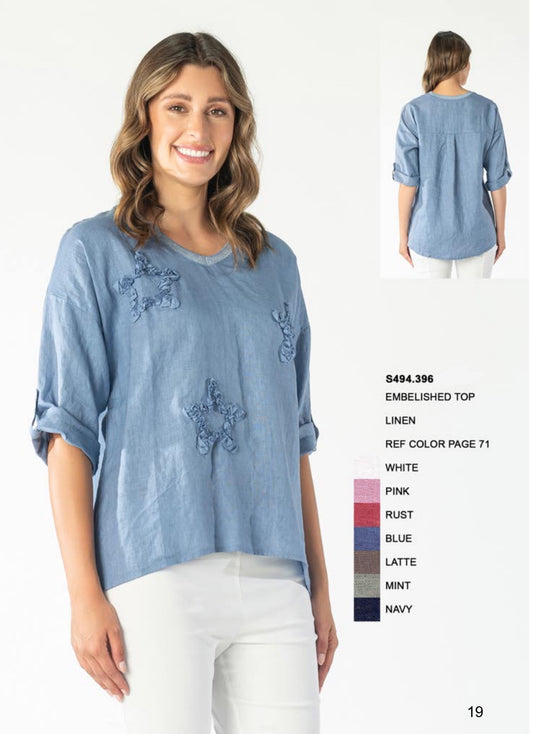 Renoma Linen Star Top S494