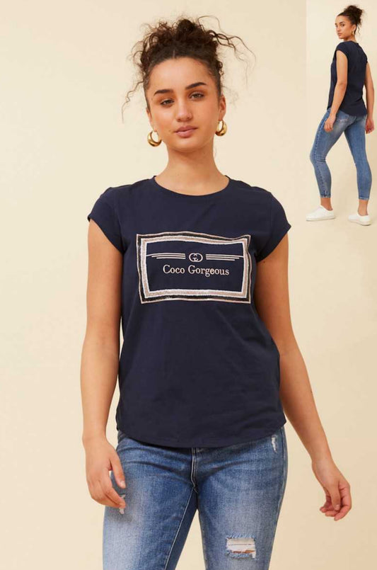 Caroline Morgan Coco Gorg Tee T516559