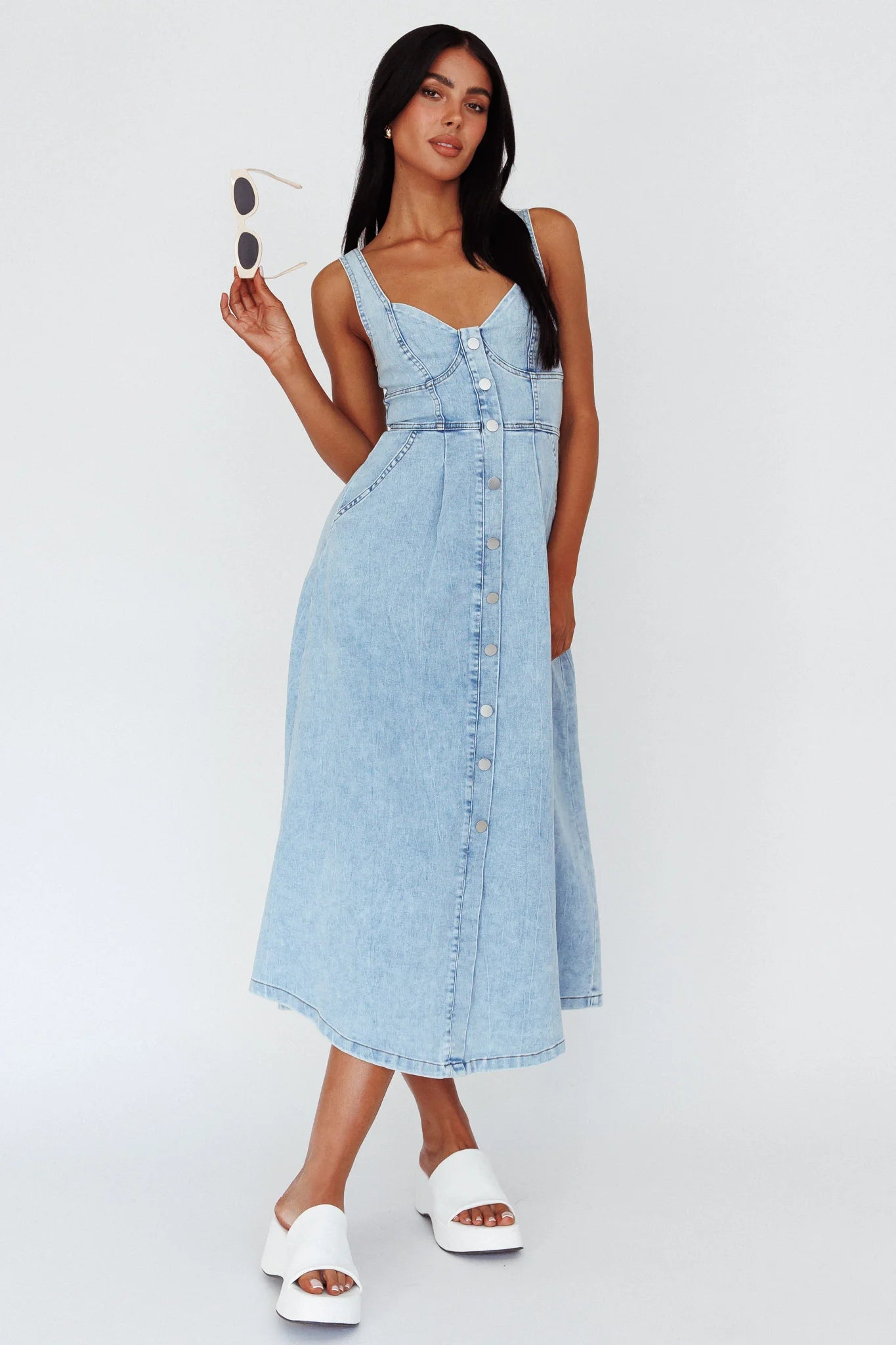 Indikah Denim Dress CM6178
