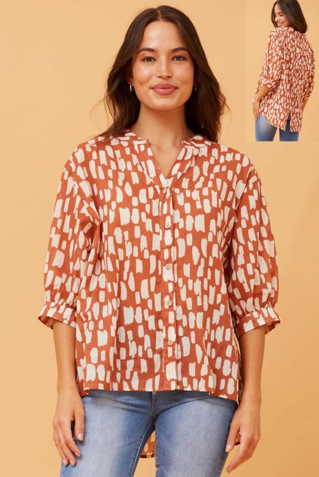 Caroline Morgan Printed Shirt T519003