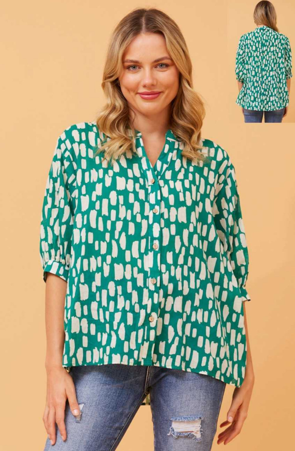 Caroline Morgan Printed Shirt T519003