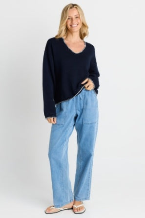 Betty Basics Ascot Sweater BB4133