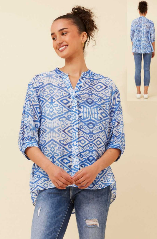 Caroline Morgan Abstract Shirt T520935