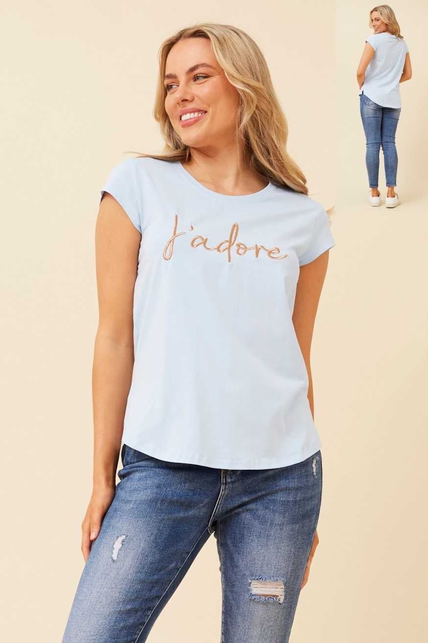 Caroline Morgan J Adore Embroidered Tee T516351