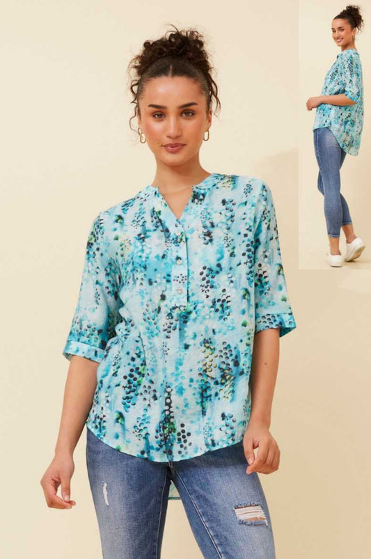 Caroline Morgan Spotted Printed Blouse T519946