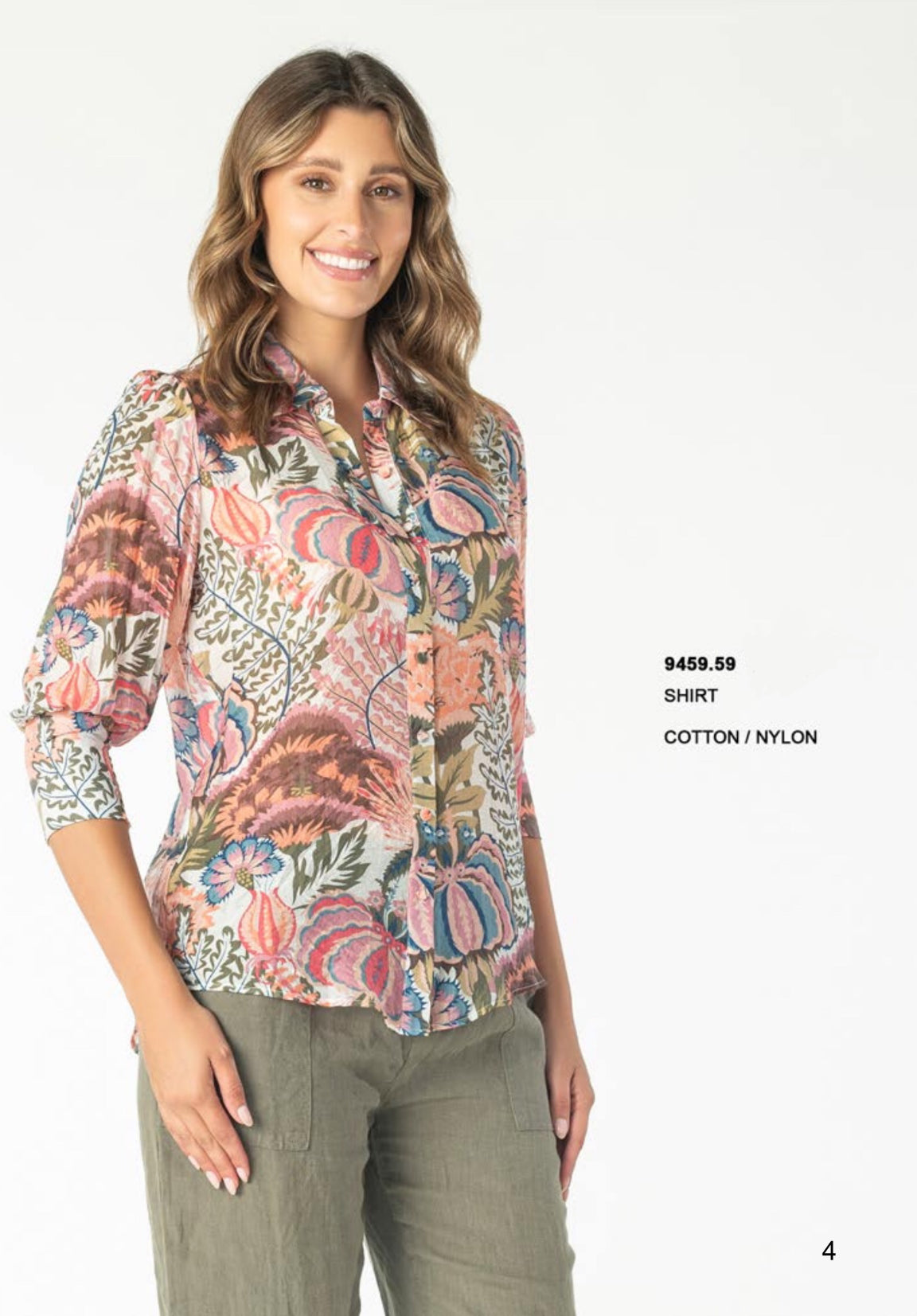 Renoma Floral Button up Collared Shirt 9459